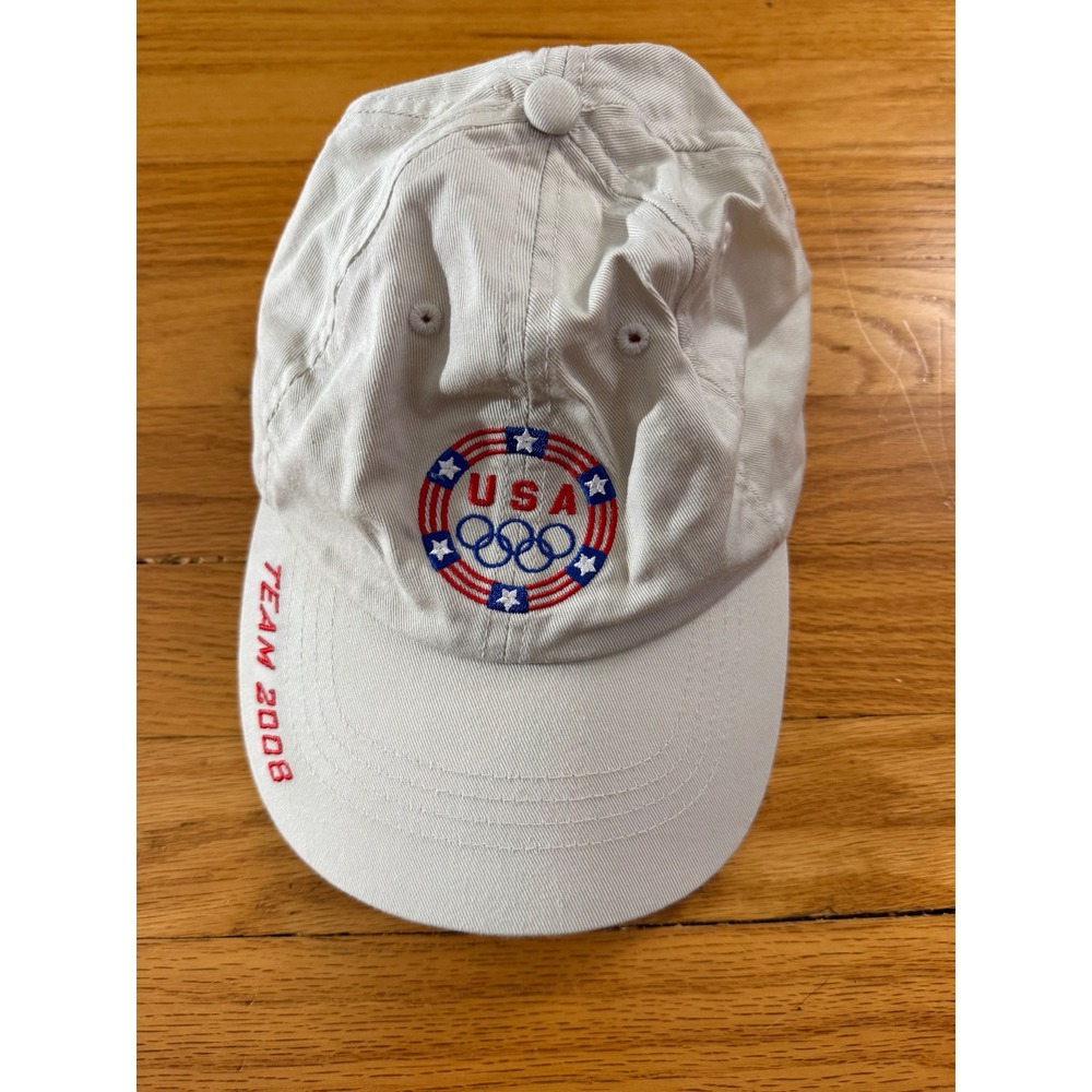 K-Products Team USA 2008 Olympic Games Baseball Cap Tan Adjustable Dad Hat